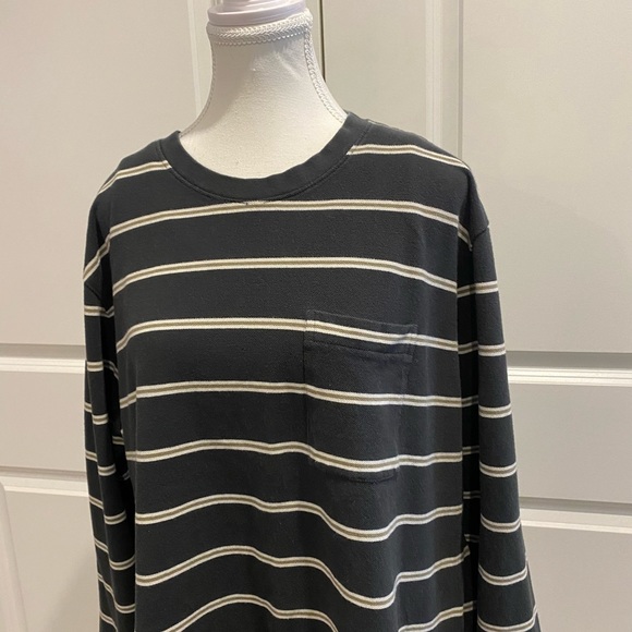 LEVI’S Long Sleeve Striped Tee with Pocket - Mens XL Relaxed - Picture 2 of 8